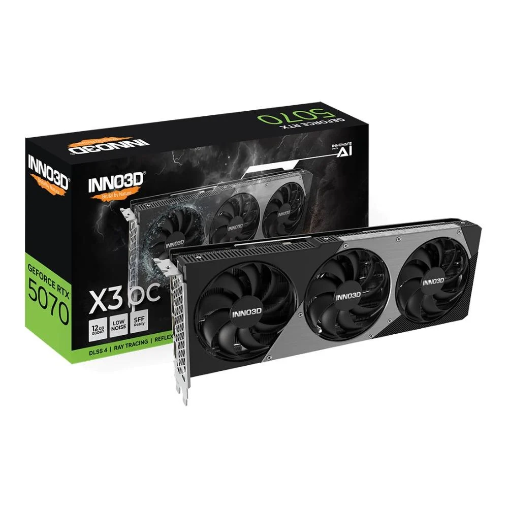 การ์ดจอ INNO3D GeForce RTX 5070 X3 OC 12GB GDDR7 192-bit