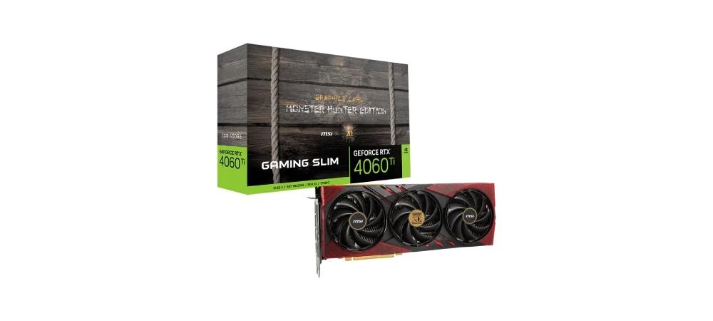 การ์ดจอ MSI GeForce RTX 4060 Ti 8G GAMING SLIM MONSTER HUNTER EDITION