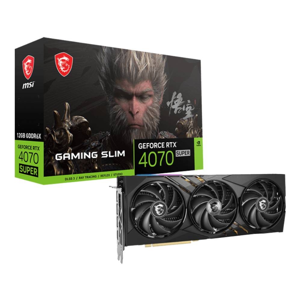 การ์ดจอ MSI GeForce RTX 4070 SUPER 12G Gaming Slim Wukong Edition