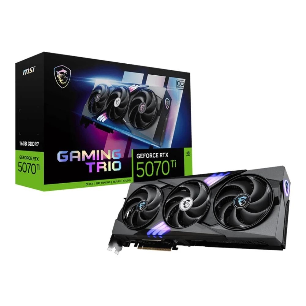 การ์ดจอ MSI GeForce RTX 5070 Ti 16G GAMING TRIO OC PLUS 16GB GDDR7 256-bit