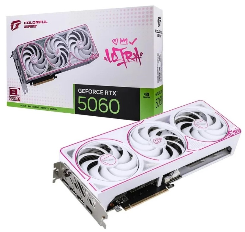 การ์ดจอ COLORFUL iGame GeForce RTX 5060 Ultra W OC 8GB-V 8GB GDDR7 128-bit