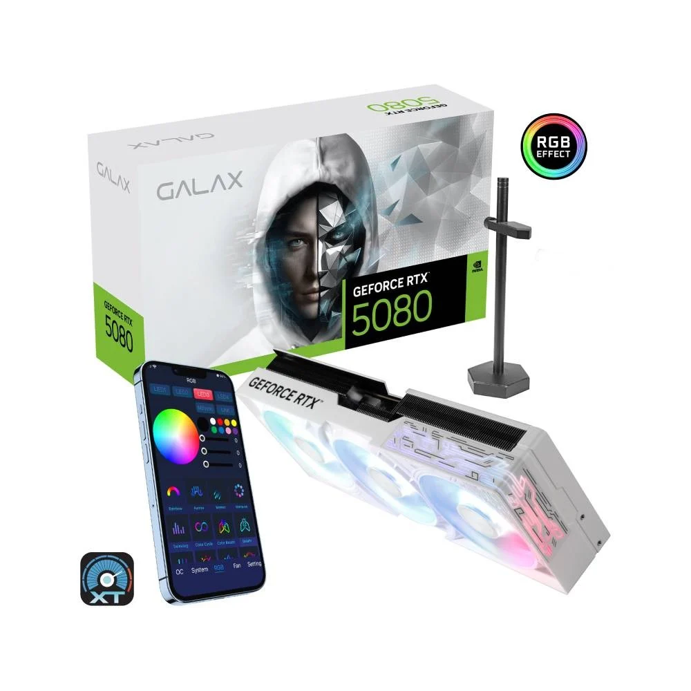 การ์ดจอ GALAX GeForce RTX 5080 1-Click OC White 16GB GDDR7 256-bit