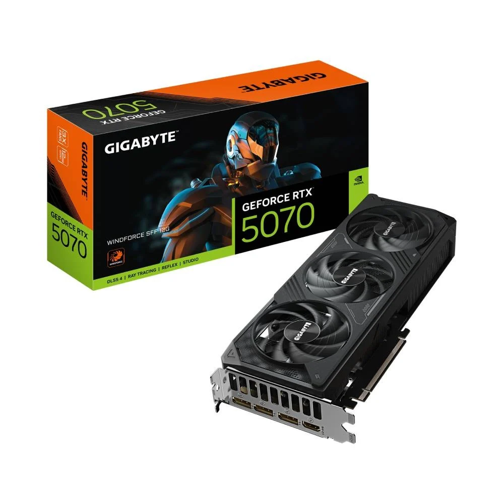 การ์ดจอ Gigabyte GeForce RTX 5070 WINDFORCE SFF 12GB GDDR7 192-bit