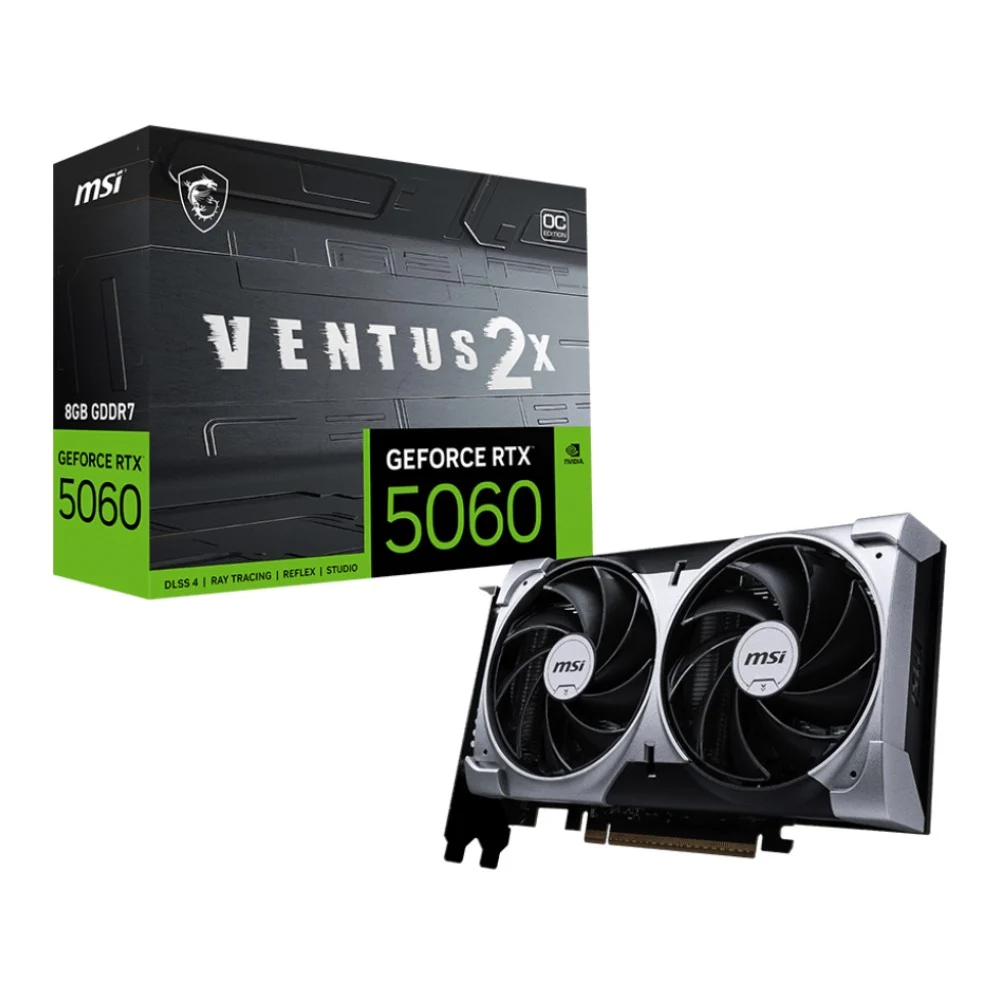 การ์ดจอ MSI GeForce RTX 5060 VENTUS 2X OC 8GB GDDR7 128-bit