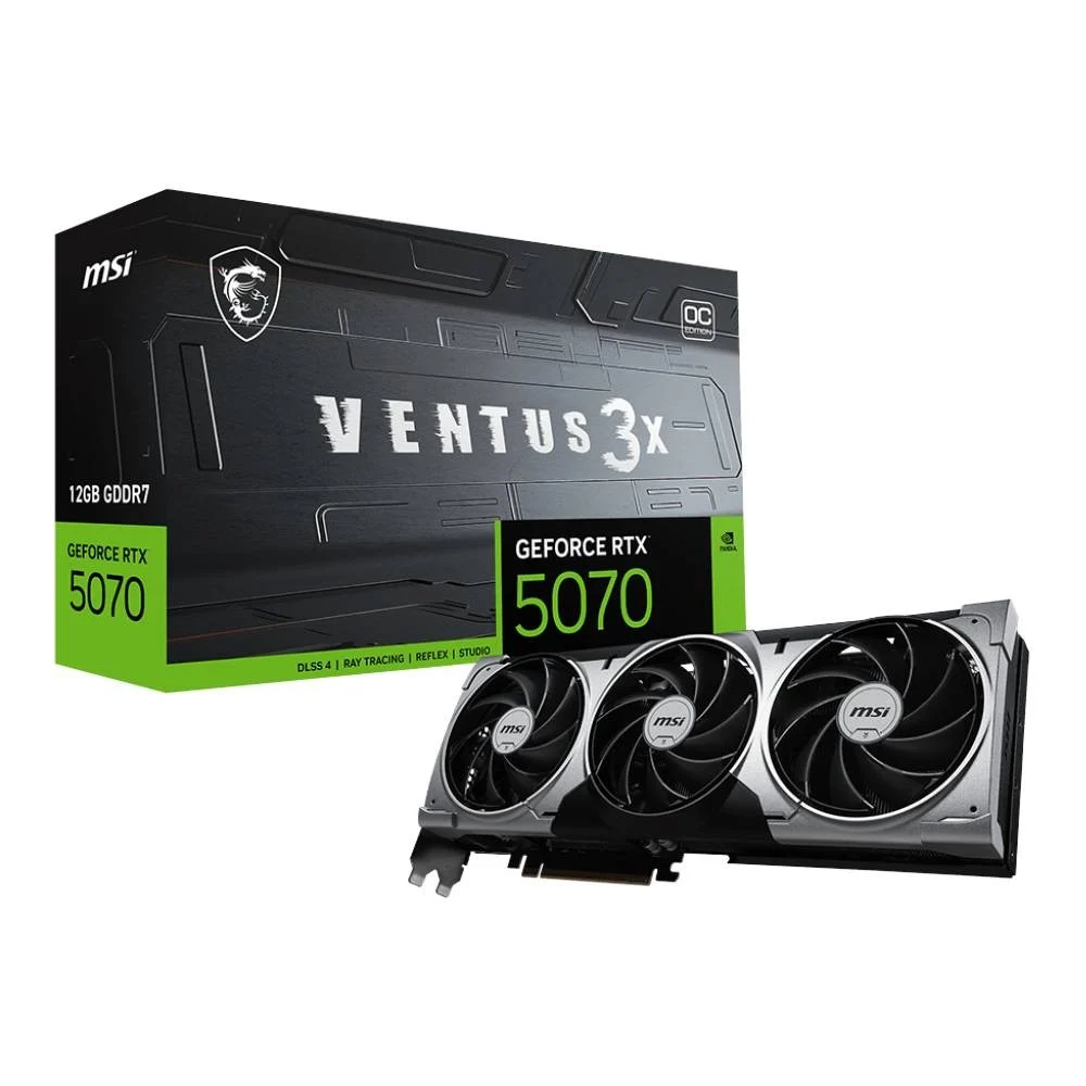 การ์ดจอ MSI GeForce RTX 5070 12G VENTUS 3X OC GDDR7 192-bit