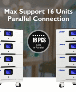 แบตเตอรี่เก็บพลังงานแบบเรียงซ้อนแรงดันสูงทั้งหมดในกองเดียวพร้อม20kwh แบตเตอรี่ Lifepo4ก้อน